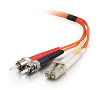 C2G 1M LC/ST LSZH DUPLEX 62.5/125 MULTIMODE FIBRE PATCH CABLE CABLE DE FIBRA OPTICA NARANJA