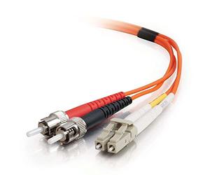 C2G 1M LC/ST LSZH DUPLEX 62.5/125 MULTIMODE FIBRE PATCH CABLE CABLE DE FIBRA OPTICA NARANJA