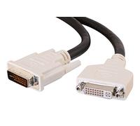 C2G 2m DVI-I M/F Dual Link Cable cavo DVI Nero