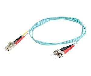 C2G 2m LC-ST 10Gb 50/125 OM3 Cavo Fibra Ottica Multimodale PVC (LSZH) - Aqua
