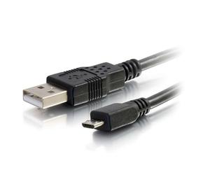 C2G 2m USB 2.0 A Male to Micro-USB B Male Cable cavo USB Nero