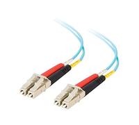 C2G 3m LC-LC 10Gb 50/125 OM3 Duplex Multimode PVC Fibre Optic Cable (LSZH) - Aqua - Fibre Optic Cables (3 m, OFNR, LC, LC, Turquoise)