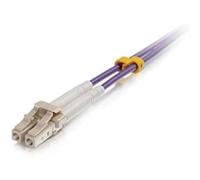 C2G 50m LC/LC OM4 LSZH Fibre Patch - Viola - Cavo patch - LC multimodale (M) a LC multimodale (M) - 50 m - fibra ottica - duplex - 50/125 micron - OM4 - viola
