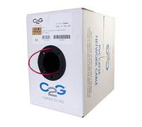 C2G 56012 - Cavo di rete Ethernet Cat5e, non schermato con conduttori solidi, rialzo CMR, conforme TAA, colore: rosso (304,8 metri) (prodotto negli Stati Uniti)