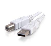 C2G 81561 cavo USB USB 2.0 2 m USB A USB B Bianco (Cables To Go 2m USB 2.0 A/B Cable White)