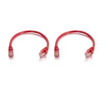 C2G 83489 3m Cat6 Booted Unshielded (UTP) Network Patch Cable - White (Pack of 2