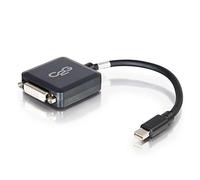 C2G Adattatore da Mini DisplayPort maschio a DVI-D Single Link femmina, 20 cm, nero, Full HD Mini DP o Thunderbolt, compatibile con Apple MacBook, Mac Mini, Mac Pro, Microsoft Surface Pro, Dell XPS e