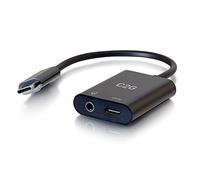 C2G Adattatore multiporta USB-C a AUX (3,5 mm) con Power Delivery fino a 100 W