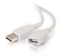 C2G /Cables to Go 19018 - Cavo prolunga USB 2.0 A maschio a femmina A, 2 m, colore: Bianco