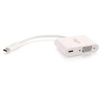 C2G/Cables to Go 29534 - Adattatore video da USB-C a VGA con alimentazione elettrica, colore: Bianco