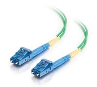 C2G /Cables to Go 37813 LC/LC - Cavo patch in fibra monomodale duplex 9/125 Plenum, verde (5 metri)