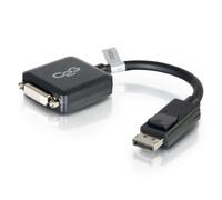 C2G /Cables to Go 54321 - Convertitore adattatore DisplayPort a DVI-D da 8" a connettore singolo, da maschio a femmina, colore: Nero