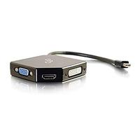 C2G Cavi per andare Cables to Go Mini DisplayPort a HDMI, VGA o DVI adattatore convertitore, nero (54341)
