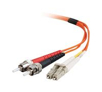 C2G Cavo in fibra ottica per Ethernet veloce, canale in fibra, ATM e Gibabit, cavo a fibre ottiche LC/ST LSZH Duplex multimodale 50/125, lunghezza 1 m