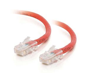 C2G Cavo patch crossover Cat5e da 0,5 m, cavo Ethernet Xover, peer-to-peer, cavo per computer, CAT5E, PVC, UTP, colore rosso