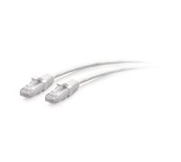 C2G Cavo patch Ethernet piatto Cat6a non schermato (UTP) da 3 m, con protezione antiscatto, bianco