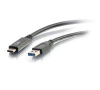 C2G Cavo USB 3.0 M/M da USB C a USB A da 1,8 m - Nero (C2G 6ft USB C to USB A Ca