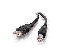 C2G Cavo USB per stampante, 3 m, USB 2.0, da A a B, compatibile con stampanti e scanner HP, Epson, Brother, Samsung, Cannon e tutti gli altri dispositivi USB A/B, colore: nero