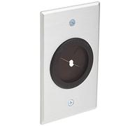 C2G Grommet Wall Plate - Piastra in alluminio spazzolato con cavo in gomma da 3,8 cm, montaggio a piastra singola su scatole elettriche standard - 40489