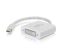 C2G Mini DisplayPort maschio a DVI-D Single Link femmina 4K Active Adapter White, Ultra HD MiniDP to DVI Compatible with Apple MacBook, Mac Mini, Mac Pro