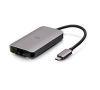 C2G Mini dock USB C 4 in 1 con HDMI, USB-A, Ethernet e ricarica USB-C, alimentazione fino a 100 W. Risoluzione 4K a 30 Hz