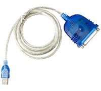 C2G USB 1284 DB25 - Adattatore Parallel Printer Adapter per cavo USB-A, DB25, Blu, Maschio/Maschio, Windows 98, Me, 2000, XP, Vista