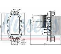 Nissens Radiatore olio motore 90948 – Raffreddato ad acqua – per Citroën, Land Rover