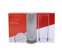 Servizio Set di Bicchieri Cortina per Acqua Bibite in Vetro Conf 3 Pz 40 Cl