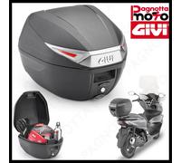 C30NT TECH BAULETTO GIVI MOTO SCOOTER MONOLOCK 30 LITRI CATADIOTTRI FUMÉ CON PIA