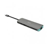 i-tec Metal C31NANODOCKLANPD replicatore di porte e docking station per notebook Cablato USB 3.2 Gen 1 (3.1 1) Type-C Argento, Turchese [C31NANODOCKLANPD]