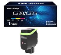 C320 C325 Cartucce Toner ad Alta Capacità Compatibili con 006R04823 006R04820 006R04821 006R04822 per Xerox C320 C325 Stampante,Magenta-1 Pack