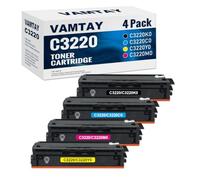 C3220 3220 Toner Compatibile con Lexmark C3224dw C3326dw C3426dw Confezione | Adatto per MC3224i, MC3224adwe MC3224dwe MC3326i MC3326adwe MC3426i MC3426adw; 4 colori con C3220K0 C3220C0 C3220M0 C3220Y0