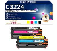 C3224 C3220K0 C3220C0 C3220M0 C3220Y0 Cartuccia Toner Compatibile (senza Chip) per Lexmark C3224 C3326 C3426 MC3224 MC3326 MC3426 Stampanti, Accessori Elettronici,1 set