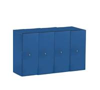 C35 Cartella Portaprogetti Con Bottone Cartella per Progetti, 25 x 35 cm, Dorso 15 cm, Blu, Confezione da (4 Pezzi)