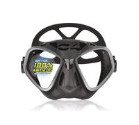 C4 Maschera CONDO-R Silver Black ANTIFOG per Apnea Pesca sub Snorkeling e Immersioni (BLACK ANTIFOG)