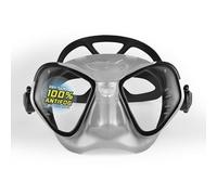 C4 Maschera CONDO-R Silver Black ANTIFOG per Apnea Pesca sub Snorkeling e Immersioni (SILVER BLACK ANTIFOG)
