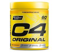 C4 Original Beta Alanine Sports Nutrition Bulk Pre Workout Powder per uomini e donne | I migliori integratori per bevande energetiche pre-allenamento | Creatina monoidrato | Ananas | 60 porzioni