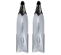 C4 Umberto Pelizzari - Linea Flare Freediving Glam - Pinne - Maschere - Snorkel Sideral e Aurea Apnea Pesca Subacquea (Pala Soft, Sideral Argento, Taglia 40/41)