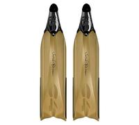 C4 Umberto Pelizzari - Linea Flare Freediving Glam - Pinne - Maschere - Snorkel Sideral e Aurea Apnea Pesca Subacquea (Pala Soft, Aurea Oro, Taglia 36/37)