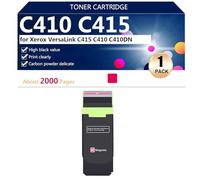 C410 C415 006R04685 006R04686 006R04687 006R04688 Cartuccia Toner Compatibile per Xerox VersaLink C415 C410 C410DN Stampante, Alta Resa 2400 Pagine,Magenta-1 pack
