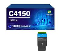 C4150 Cartuccia Toner Compatibile Per Lexmark 24B6519 24B6516 24B6517 24B6518 Per Stampante C4150, Resa Fino A 16000/10000 Pagine,Cyan-1 Pack