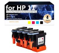 C4810A C4811A C4812A C4813A per Testina di Stampa H-P 11 Cartuccia di Inchiostro per HP Business Inkjet 1000 1100 280 2300 2600 1200 1200d Stampante, Stampa Fluida,1 Set