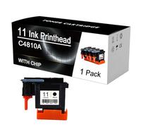 C4810A C4811A C4812A C4813A Testina Di Stampa Sostitutiva Per HP 11 Compatibile Per HP 100 110 500 510 800 1000 1100 1200 2600 9110 9120 9130, Testina Di Stampa Per HP 11,Black-1 pack