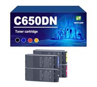 C650DN Cartuccia Toner Compatibile Con Stampanti Per OKI C650DN, Resa Fino A 7000/6000 Pagine,4 colors-1 Set