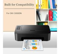 C650DN Cartuccia Toner Compatibile Con Stampanti Per OKI C650DN, Resa Fino A 7000/6000 Pagine,Yellow-1 Pack