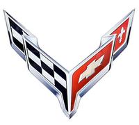 C8 Corvette Metal Wall Hanging Sign - Made in USA Next Generation Steel Wall Art (4.5" x 4.5")