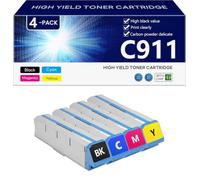 C911 Cartuccia Toner Compatibile con Chip per OKI C911 C911dn C931e C931dn C941e C941dn C942dn Stampanti, ad alta Capacità 38000 Pagine, Stampa ad alta Definizione,BCMY-1 set