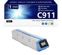 C911 Cartuccia Toner con Chip per OKI C911 C911dn C931e C931dn C941e C941dn C942dn Stampanti, per Scuole, Ospedali e Banche, 38000 Pagine,Black-1 pack