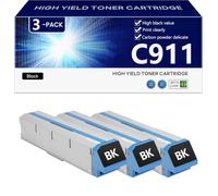 C911 Cartuccia Toner con Chip per OKI C911 C911dn C931e C931dn C941e C941dn C942dn Stampanti, per Scuole, Ospedali e Banche, 38000 Pagine,Black-3 pack