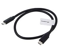 LANBERG USB-C 3.1 GEN 2 MALE/MALE CABLE 10GB/S PD100W 0.5M BLACK